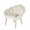 Maisons Du Monde Fauteuils Fauteuil Coquillage En Velours Beige