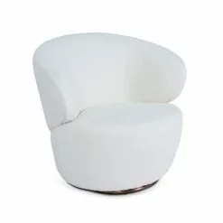 Oviala Fauteuils Fauteuil Cosy En Bouclette Blanc