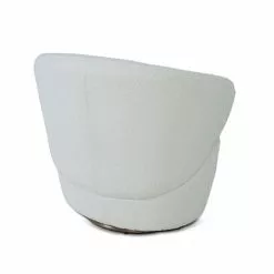 Oviala Fauteuils Fauteuil Cosy En Bouclette Blanc -Chaise Soldes Magasin fauteuil cosy en bouclette blanc 3