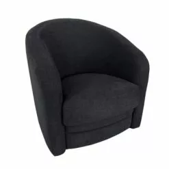 DIVA SALON Fauteuils Fauteuil Crapaud 1 Place En Tissu Bleu Marine -Chaise Soldes Magasin fauteuil crapaud 1 place en tissu bleu marine 3