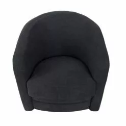 DIVA SALON Fauteuils Fauteuil Crapaud 1 Place En Tissu Bleu Marine -Chaise Soldes Magasin fauteuil crapaud 1 place en tissu bleu marine 4