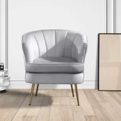 Baita Fauteuils Fauteuil Crapaud En Velours 1 Place Gris -Chaise Soldes Magasin fauteuil crapaud en velours 1 place gris 10