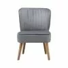 Baita Fauteuils Fauteuil Crapaud En Velours 1 Place Gris