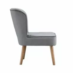 Baita Fauteuils Fauteuil Crapaud En Velours 1 Place Gris -Chaise Soldes Magasin fauteuil crapaud en velours 1 place gris 3