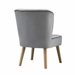 Baita Fauteuils Fauteuil Crapaud En Velours 1 Place Gris -Chaise Soldes Magasin fauteuil crapaud en velours 1 place gris 4