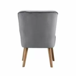 Baita Fauteuils Fauteuil Crapaud En Velours 1 Place Gris -Chaise Soldes Magasin fauteuil crapaud en velours 1 place gris 5