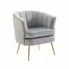 Baita Fauteuils Fauteuil Crapaud En Velours 1 Place Gris