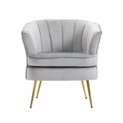Baita Fauteuils Fauteuil Crapaud En Velours 1 Place Gris -Chaise Soldes Magasin fauteuil crapaud en velours 1 place gris 8