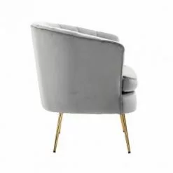 Baita Fauteuils Fauteuil Crapaud En Velours 1 Place Gris -Chaise Soldes Magasin fauteuil crapaud en velours 1 place gris 9