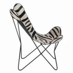 Meubles & Design Fauteuils Fauteuil Cuir Papillon Motifs Zébrés 8 Meubles & Design Fauteuils Fauteuil Cuir Papillon Motifs Zébrés -Chaise Soldes Magasin fauteuil cuir papillon motifs zebres 2