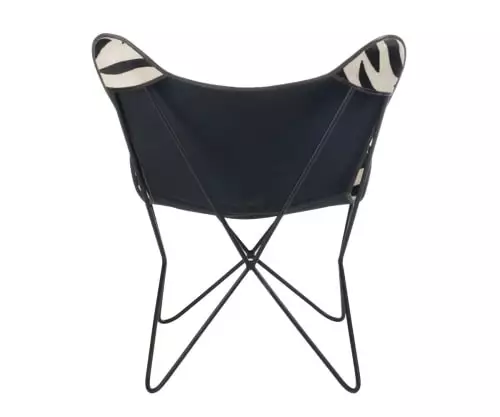 Meubles & Design Fauteuils Fauteuil Cuir Papillon Motifs Zébrés 4 Meubles & Design Fauteuils Fauteuil Cuir Papillon Motifs Zébrés – Image 4