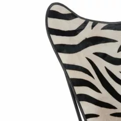 Meubles & Design Fauteuils Fauteuil Cuir Papillon Motifs Zébrés 10 Meubles & Design Fauteuils Fauteuil Cuir Papillon Motifs Zébrés -Chaise Soldes Magasin fauteuil cuir papillon motifs zebres 4