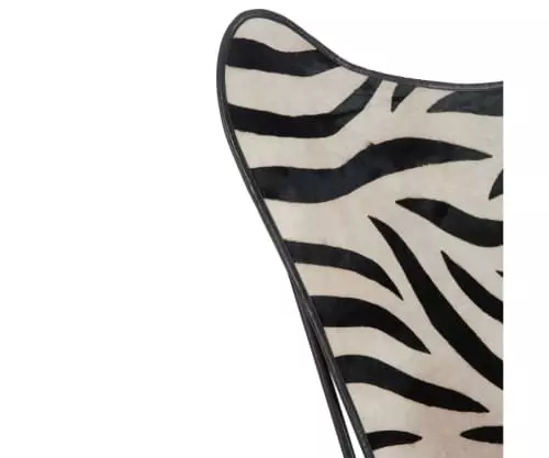 Meubles & Design Fauteuils Fauteuil Cuir Papillon Motifs Zébrés 5 Meubles & Design Fauteuils Fauteuil Cuir Papillon Motifs Zébrés – Image 5