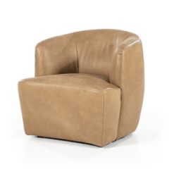 Meubles & Design Fauteuils Fauteuil Cuir Rond Design Gris -Chaise Soldes Magasin fauteuil cuir rond design beige