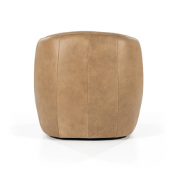 Meubles & Design Fauteuils Fauteuil Cuir Rond Design Beige -Chaise Soldes Magasin fauteuil cuir rond design beige 5