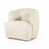 Meubles & Design Fauteuils Fauteuil Cuir Rond Design Blanc