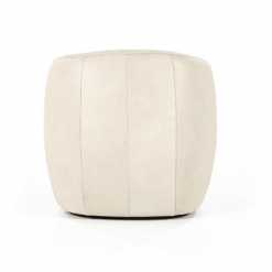 Meubles & Design Fauteuils Fauteuil Cuir Rond Design Blanc -Chaise Soldes Magasin fauteuil cuir rond design blanc 4