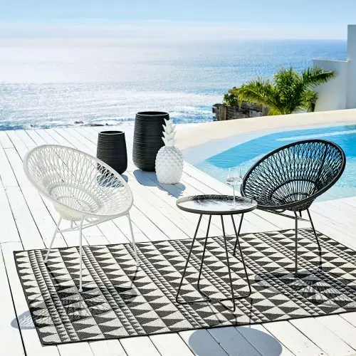 Maisons Du Monde Fauteuils De Jardin Fauteuil De Jardin Empilable En Fil De Résine Et Métal Noir 2 Maisons Du Monde Fauteuils De Jardin Fauteuil De Jardin Empilable En Fil De Résine Et Métal Noir – Image 2