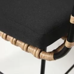 Maisons Du Monde Fauteuils De Jardin Fauteuil De Jardin En Résine Imitation Rotin Et Toile Noire -Chaise Soldes Magasin fauteuil de jardin en resine imitation rotin et toile noire 1000 8 7 187008 4