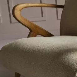 Signature Fauteuils Fauteuil De Salon En Chêne Et Assise En Lin Beige - L66 Cm -Chaise Soldes Magasin fauteuil de salon en chene et assise en lin beige l66 cm 4