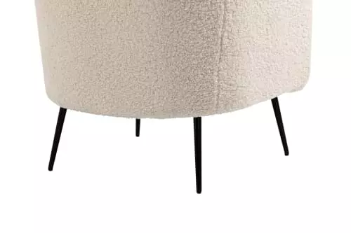 Nordlys Fauteuils Fauteuil De Salon En Métal Et Bouclettes Blanches 4 Nordlys Fauteuils Fauteuil De Salon En Métal Et Bouclettes Blanches – Image 4