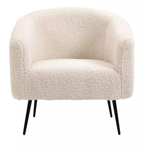 Nordlys Fauteuils Fauteuil De Salon En Métal Et Bouclettes Blanches 6 Nordlys Fauteuils Fauteuil De Salon En Métal Et Bouclettes Blanches – Image 6