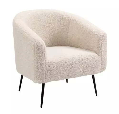 Nordlys Fauteuils Fauteuil De Salon En Métal Et Bouclettes Blanches 1 Nordlys Fauteuils Fauteuil De Salon En Métal Et Bouclettes Blanches