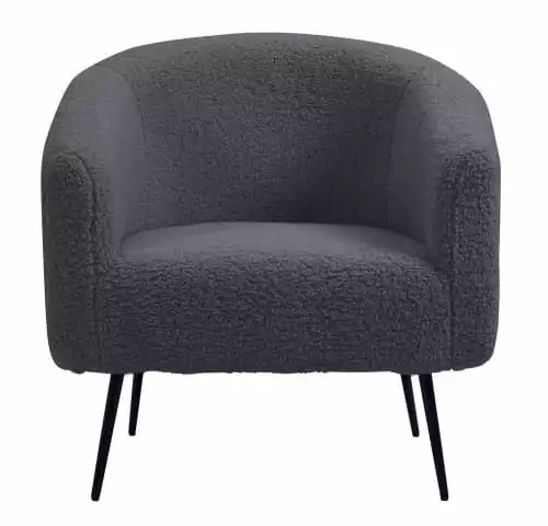 Nordlys Fauteuils Fauteuil De Salon En Métal Et Bouclettes Grises 3 Nordlys Fauteuils Fauteuil De Salon En Métal Et Bouclettes Grises – Image 3