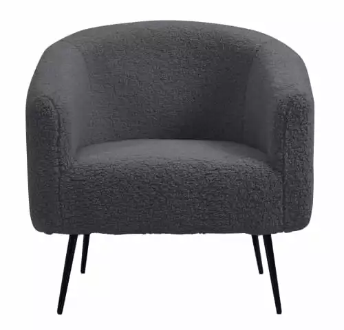 Nordlys Fauteuils Fauteuil De Salon En Métal Et Bouclettes Grises 4 Nordlys Fauteuils Fauteuil De Salon En Métal Et Bouclettes Grises – Image 4