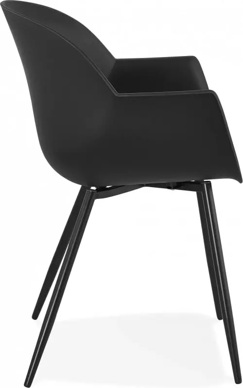 Kokoon Design Fauteuils Fauteuil Design En Résine Noir Avec Accoudoirs 3 Kokoon Design Fauteuils Fauteuil Design En Résine Noir Avec Accoudoirs – Image 3