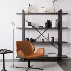 Zuiver Fauteuils Fauteuil Design En Simili Cuir Noir -Chaise Soldes Magasin fauteuil design en simili cuir noir 3