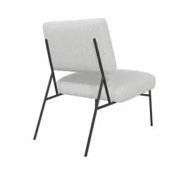 Drawer Fauteuils Fauteuil Design En Tissu Bouclette Et Métal Ecru -Chaise Soldes Magasin fauteuil design en tissu bouclette et metal ecru 4