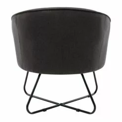 Moloo Fauteuils Fauteuil Design Tissu Gris Anthracite Pieds Métal Noir -Chaise Soldes Magasin fauteuil design tissu gris anthracite pieds metal noir 2