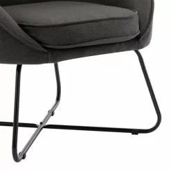 Moloo Fauteuils Fauteuil Design Tissu Gris Anthracite Pieds Métal Noir -Chaise Soldes Magasin fauteuil design tissu gris anthracite pieds metal noir 5