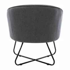 Moloo Fauteuils Fauteuil Design Tissu Gris Pieds Métal Noir -Chaise Soldes Magasin fauteuil design tissu gris pieds metal noir 2