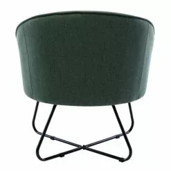 Moloo Fauteuils Fauteuil Design Tissu Vert Forêt Pieds Métal Noir -Chaise Soldes Magasin fauteuil design tissu vert foret pieds metal noir 2