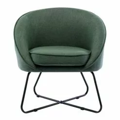 Moloo Fauteuils Fauteuil Design Tissu Vert Forêt Pieds Métal Noir -Chaise Soldes Magasin fauteuil design tissu vert foret pieds metal noir 4