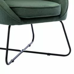 Moloo Fauteuils Fauteuil Design Tissu Vert Forêt Pieds Métal Noir -Chaise Soldes Magasin fauteuil design tissu vert foret pieds metal noir 5