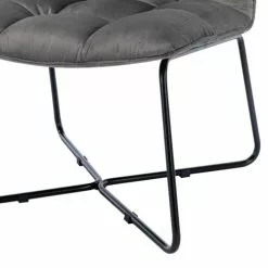 Moloo Fauteuils Fauteuil Design Velours Gris Pieds Métal Noir -Chaise Soldes Magasin fauteuil design velours gris pieds metal noir 5