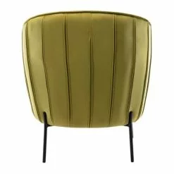 Moloo Fauteuils Fauteuil Design Velours Kaki Pieds Métal Noir -Chaise Soldes Magasin fauteuil design velours kaki pieds metal noir 2