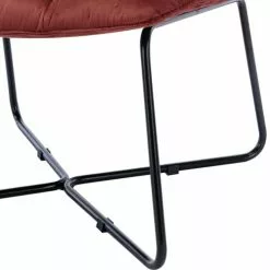 Moloo Fauteuils Fauteuil Design Velours Lie De Vin Pieds Métal Noir -Chaise Soldes Magasin fauteuil design velours lie de vin pieds metal noir 5