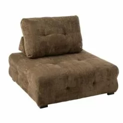 Meubles & Design Fauteuils Fauteuil Douillet En Velours CÎtelé Marron