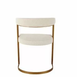 Maisons Du Monde Fauteuils Fauteuil écru Chiné Et Métal Coloris Laiton -Chaise Soldes Magasin fauteuil ecru chine et metal coloris laiton 1000 5 24 187804 5