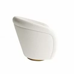 Potiron Paris Fauteuils Fauteuil Effet Laine Bouclée Et Laiton -Chaise Soldes Magasin fauteuil effet laine bouclee et laiton 3