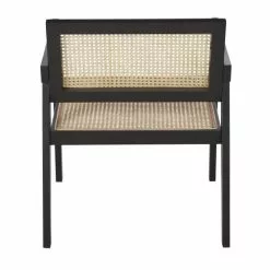 Maisons Du Monde Fauteuils Fauteuil En Bois De Hêtre Noir Cannage En Rotin -Chaise Soldes Magasin fauteuil en bois de hetre noir cannage en rotin 1000 8 7 219070 3