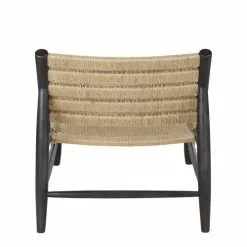 Maisons Du Monde Fauteuils Fauteuil En Bois De Manguier Noir Et Sisal -Chaise Soldes Magasin fauteuil en bois de manguier noir et sisal 1000 2 2 225830 3