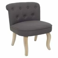 The Home Deco Factory Fauteuils Fauteuil En Bois Et Tissu Eleonore Beige -Chaise Soldes Magasin fauteuil en bois et tissu eleonore gris taupe