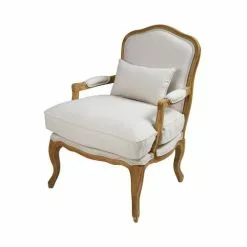 Maisons Du Monde Fauteuils Fauteuil En Coton Coloris Lin Et ChĂȘne