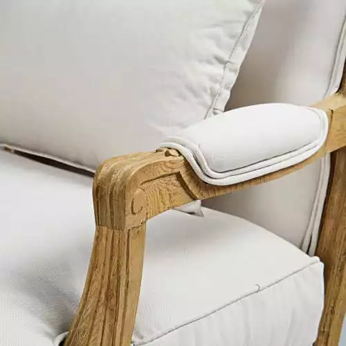 Maisons Du Monde Fauteuils Fauteuil En Coton Coloris Lin Et Chêne 3 Maisons Du Monde Fauteuils Fauteuil En Coton Coloris Lin Et Chêne – Image 3