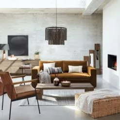 Maisons Du Monde Fauteuils Fauteuil En Cuir De Vachette Marron Vieilli -Chaise Soldes Magasin fauteuil en cuir de vachette marron vieilli 1000 13 22 166154 22